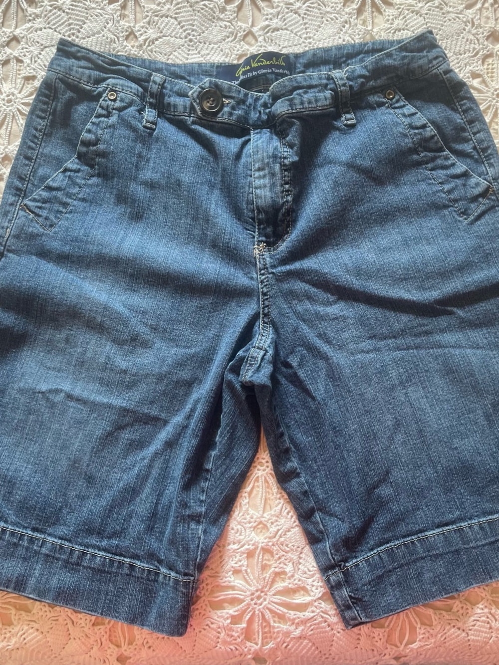 Gloria Vanderbilt Dark Blue Denim Women’s Bermuda Shorts